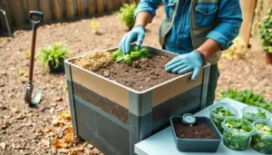 how to layer a compost bin